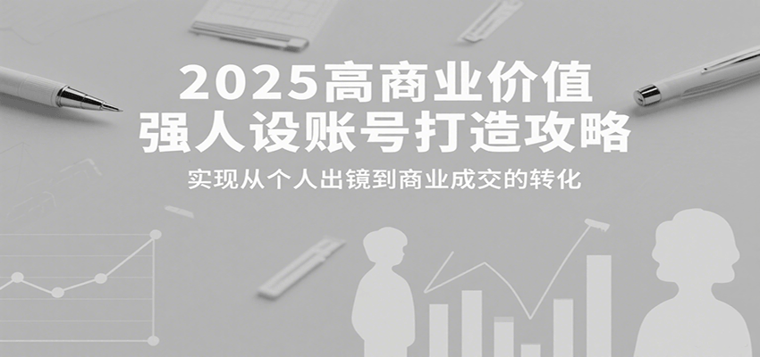 2025高商业价值强人设账号打造攻略，实现从个人出镜到商业成交的转化-吾藏分享