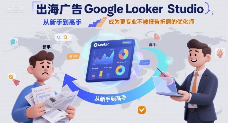 出海广告Google Looker Studio从新手到高手，成为更专业不被报告折磨的优化师-吾藏分享