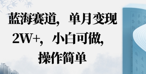 蓝海赛道，小红书私域项目，单月变现2W+，小白可做，操作简单-吾藏分享