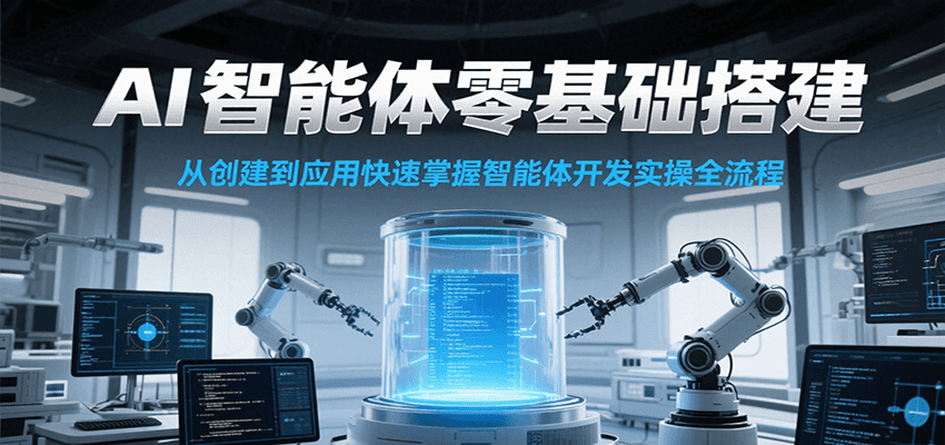 AI智能体零基础搭建实操课，从创建到应用快速掌握智能体开发全流程！-吾藏分享