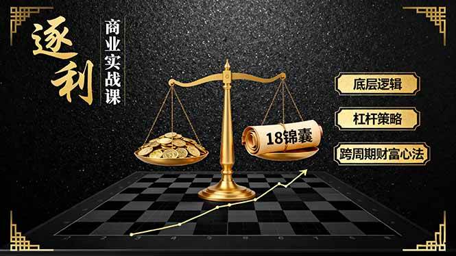 （16046期）《逐 利》商业实战课，底层逻辑、杠杆策略、18锦囊，跨周期财富心法-吾藏分享