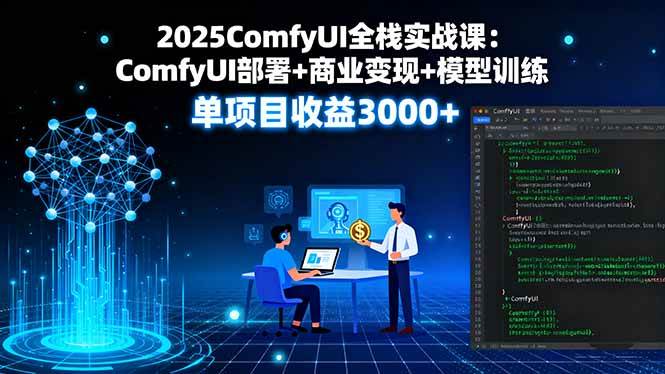 （16013期）2025ComfyUI全栈实战课：ComfyUI部署+商业变现+模型训练，单项目收益3000+-吾藏分享