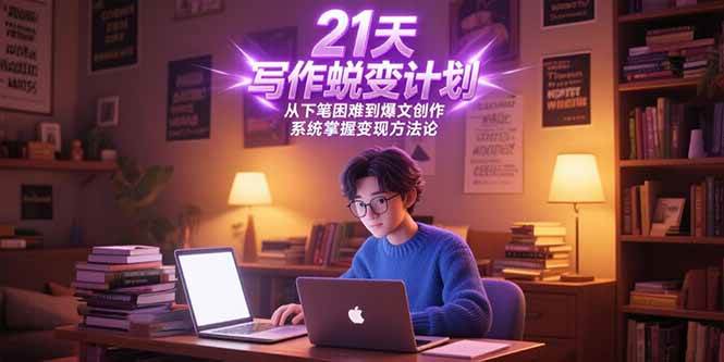 （15204期）21天写作蜕变计划，从下笔困难到爆文创作，系统掌握变现方法论-吾藏分享