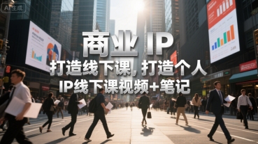 商业IP打造线下课，打造个人 IP线下课视频+笔记-吾藏分享
