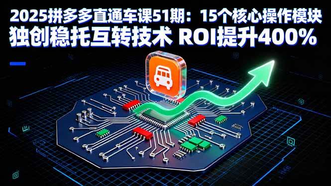 （16020期）2025拼多多直通车课51期：15个核心操作模块 独创稳托互转技术 ROI提升400%-吾藏分享