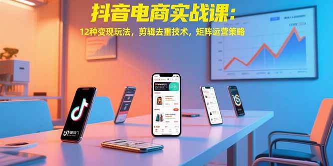 （15478期）抖音电商实战课：12种变现玩法，剪辑去重技术，矩阵运营策略-吾藏分享