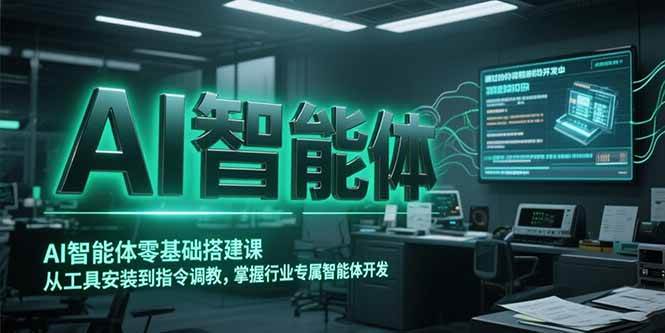 （15257期）AI智能体零基础搭建课，从工具安装到指令调教，掌握行业专属智能体开发…-吾藏分享
