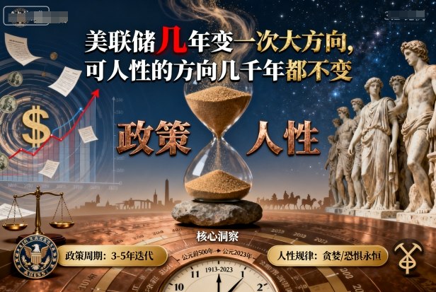 付费文章：美联储几年变一次大方向，可人性的方向几千年都不变-吾藏分享