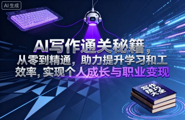 AI写作通关秘籍，从零到精通，助力提升学习和工作效率，实现个人成长与职业变现-吾藏分享