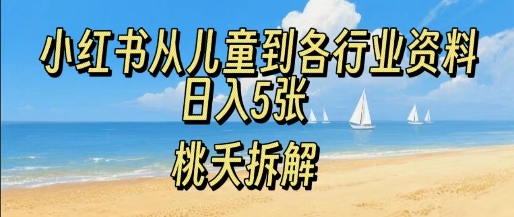 小红书从儿童到各行业学习资料，日入5张-吾藏分享