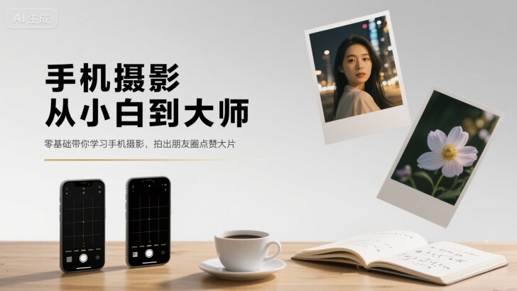 手机摄影从小白到大师，零基础带你学习手机摄影，拍出朋友圈点赞大片-吾藏分享
