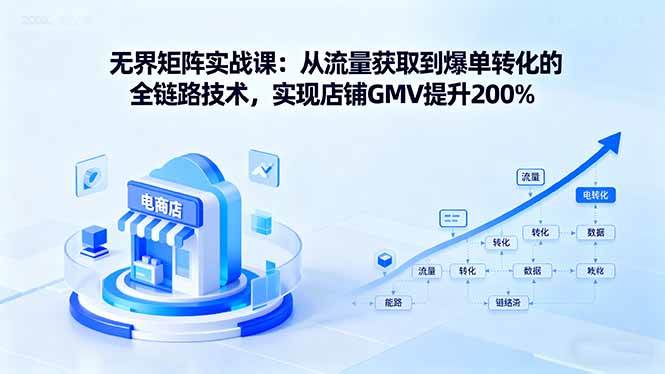 （16104期）无界矩阵实战课：从流量获取到爆单转化的全链路技术，实现店铺GMV提升200%-吾藏分享