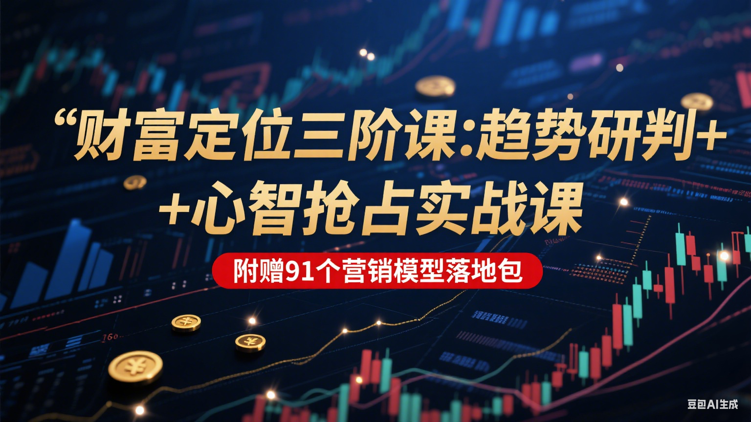财富定位三阶：趋势研判 + 心智抢占实战课，附赠91个营销模型落地包-吾藏分享