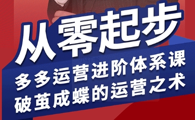拼多多运营进阶系统课，从零起步，多多运营进阶体系课，破茧成蝶的运营之术（更新9月）-吾藏分享