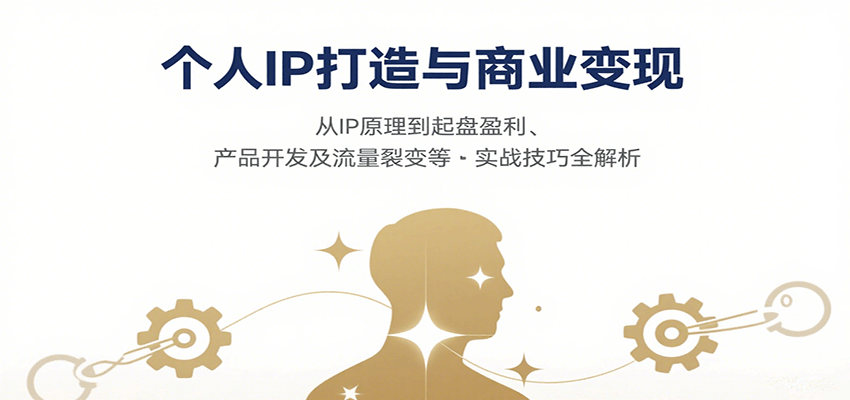 个人IP打造与商业变现，从IP原理到起盘盈利、产品开发及流量裂变等实战技巧全解析-吾藏分享