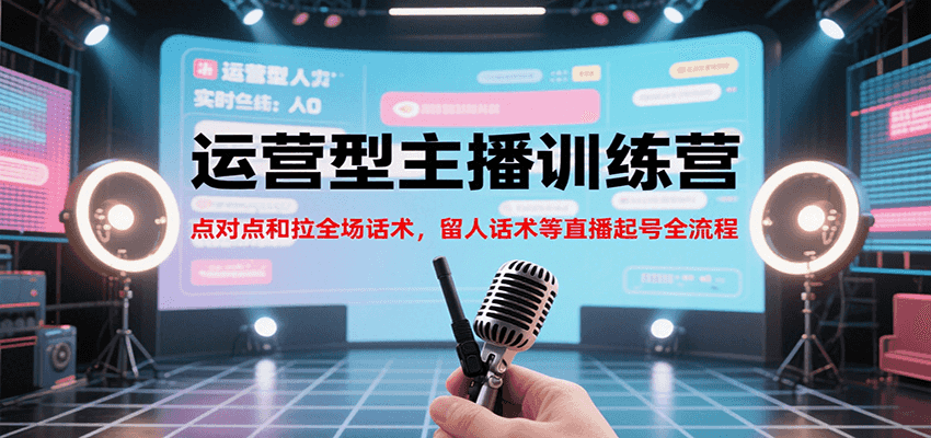 运营型主播训练营，点对点和拉全场话术，留人话术等直播起号全流程（更新7月）-吾藏分享