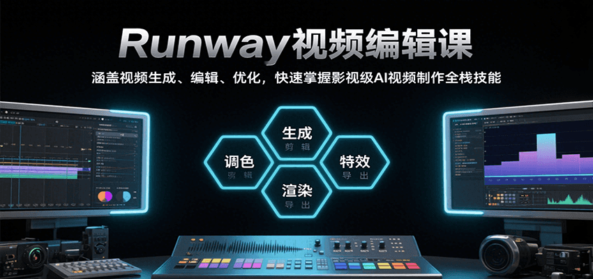 Runway视频编辑课，涵盖视频生成、编辑、优化，快速掌握影视级AI视频制作全栈技能-吾藏分享