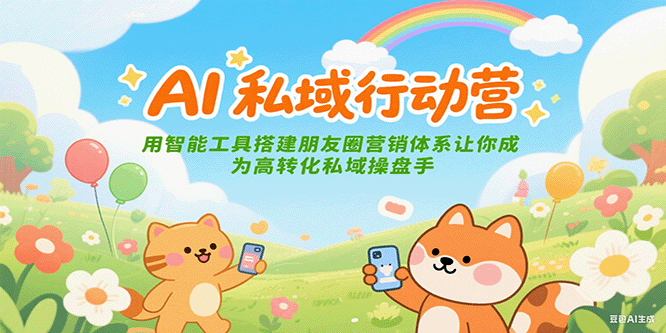 AI私域行动营：用智能工具搭建朋友圈营销体系让你成为高转化私域操盘手-吾藏分享