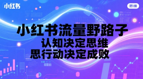 小红书流量野路子，认知决定思维，思维决定行动，行动决定成败-吾藏分享