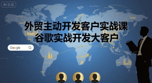 外贸主动开发客户实战课，谷歌实战开发大客户-吾藏分享