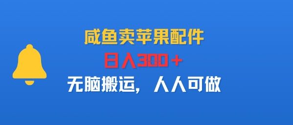 咸鱼卖苹果配件，日入3张+，无脑搬运，人人可做-吾藏分享