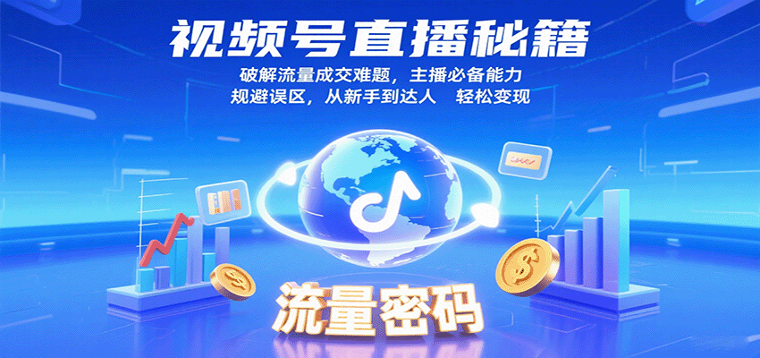 视频号直播秘籍，破解流量成交难题，主播必备能力，规避误区，从新手到达人轻松变现-吾藏分享