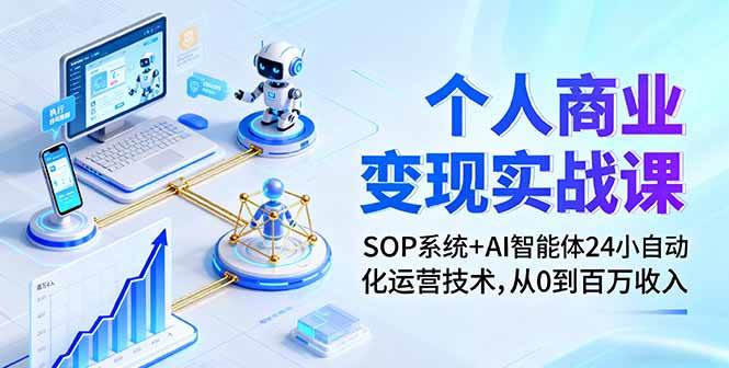 （16111期）个人商业变现实战课：SOP系统+AI智能体24小自动化运营技术，从0到百万收入-吾藏分享