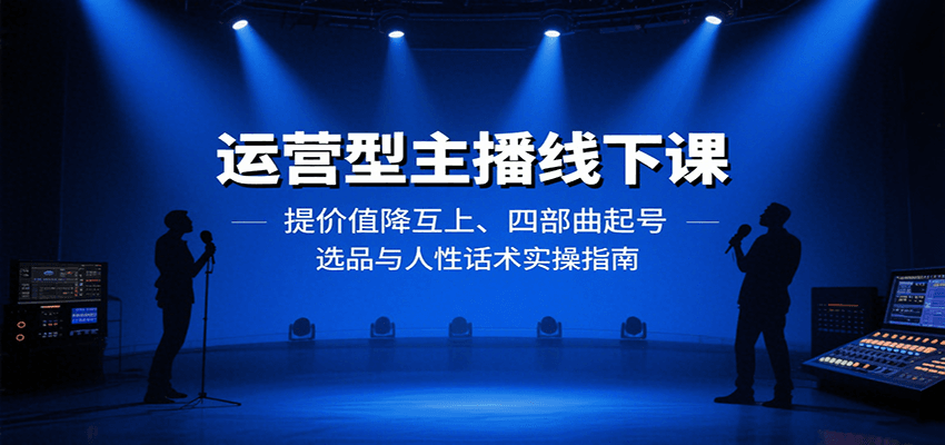 运营型主播线下课：提价值降互上、四部曲起号、选品与人性话术实操指南-吾藏分享
