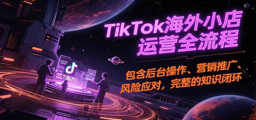 TikTok海外小店运营全流程，包含后台操作、营销推广、风险应对，完整的知识闭环-吾藏分享