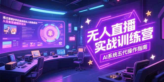 （15315期）无人直播实操训练营，从设备搭建到话术，AI系统五代操作指南(7月更新)-吾藏分享