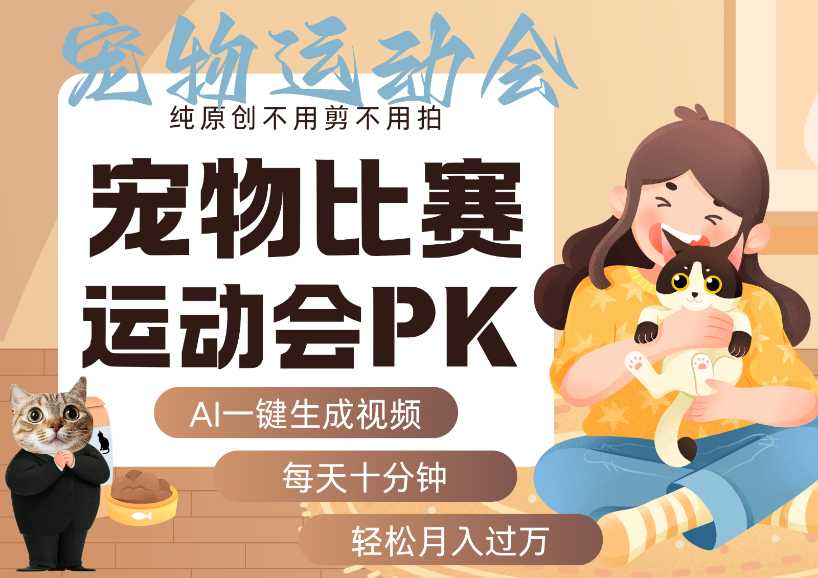 AI萌宠运动员跳水 射击 篮球 足球比赛 每天十分钟 附详细提示词文案库 代替做…-吾藏分享