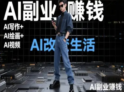 AI改变生活（Ai写作+AI绘画+Ai视频），AI副业挣钱-渝渝网创