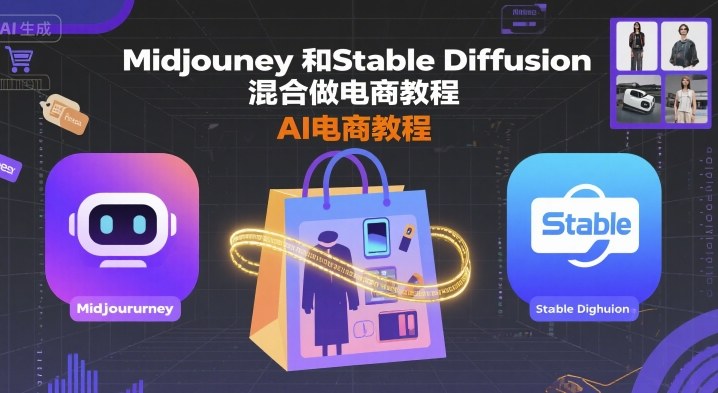 Midjourney和Stable Diffusion混合做电商教程-ai电商教程-吾藏分享