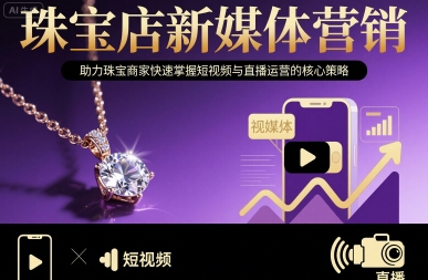 珠宝店新媒体营销，助力珠宝商家快速掌握短视频与直播运营的核心策略-吾藏分享