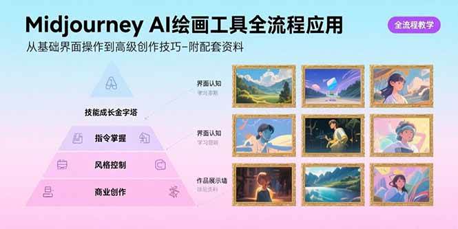 图片[1]_（15628期）Midjourney AI绘画工具全流程应用，从基础界面操作到高级创作-附配套资料_菜菜笔记