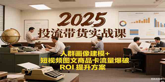 2025投流带货实战课：人群画像建模+短视频图文商品卡流量爆破ROI提升方案-吾藏分享