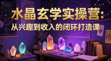 水晶玄学实操营：从兴趣到收入的闭环打造课-渝渝网创