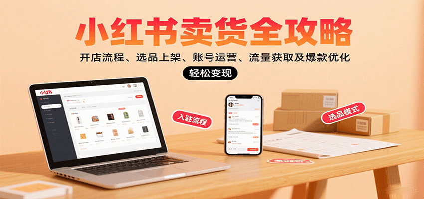 小红书卖货全攻略：开店流程、选品上架、账号运营、流量获取及爆款优化，轻松变现-吾藏分享