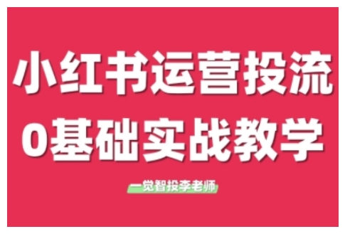小红书运营投流，小红书广告投放从0到1的实战课，学完即可开始投放（更新）-吾藏分享