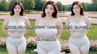 微胖女孩舞蹈AI视频制作提示词（含绘图词、视频词） 跳舞+视频教程-吾藏分享