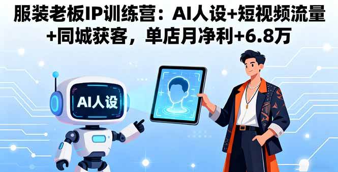 （16117期）服装老板IP训练营：AI人设+短视频流量+同城获客，单店月净利+6.8万-吾藏分享