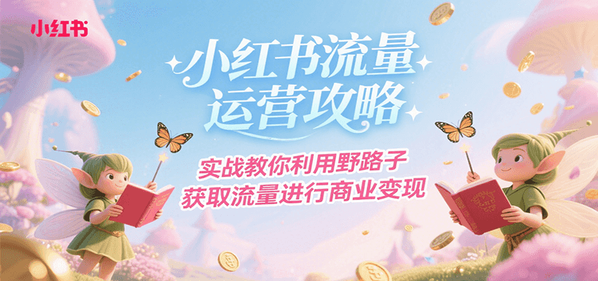 小红书流量运营攻略，实战教你利用野路子获取流量进行商业变现-吾藏分享