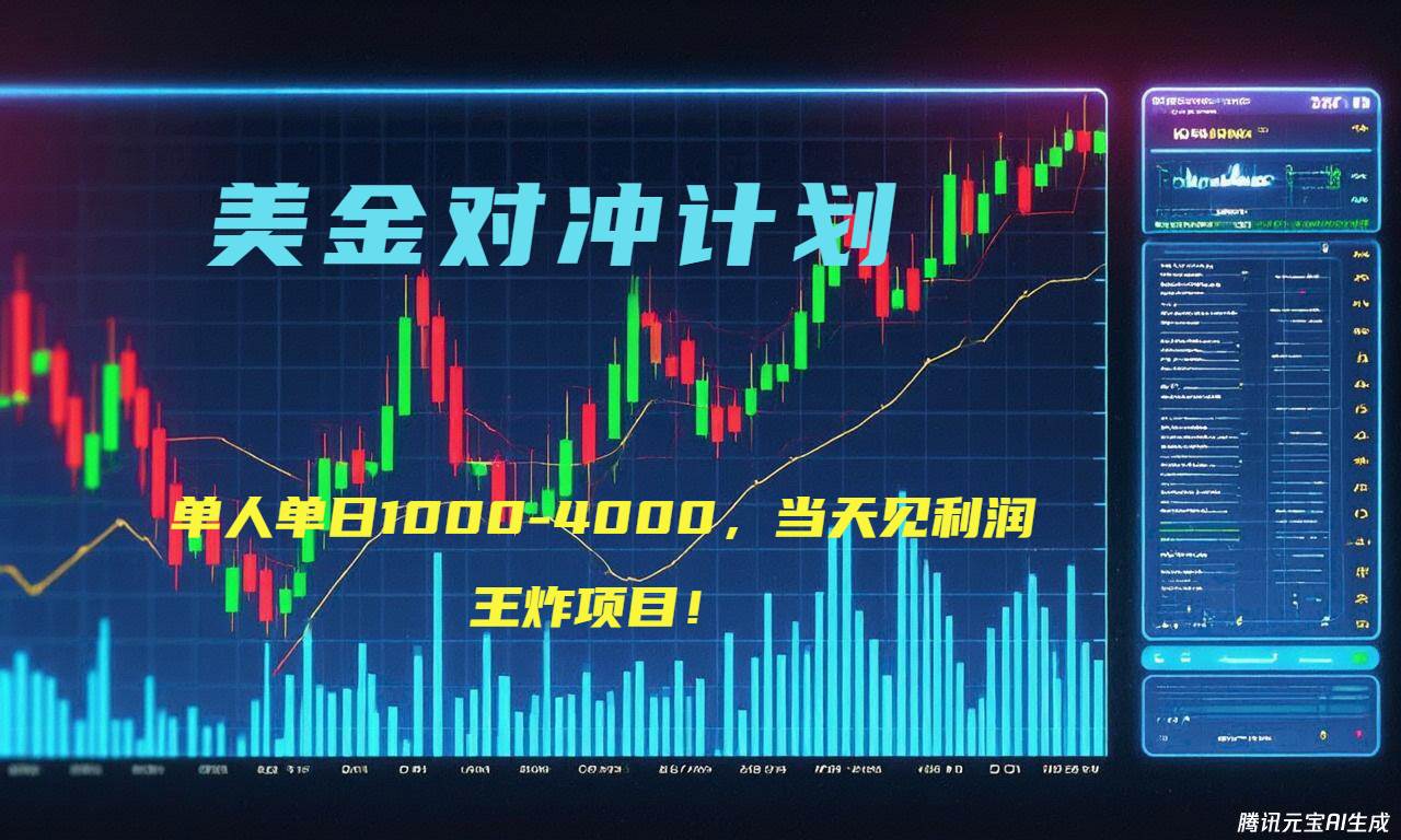 （15333期）2025年最暴力项目“美金先登计划”最新最强对冲战法，每日实际收益1K-4K-吾藏分享