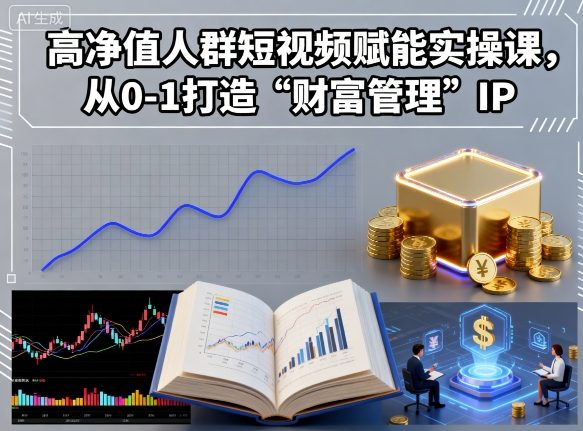 高净值人群短视频赋能实操课，从0-1打造“财富管理”IP-吾藏分享