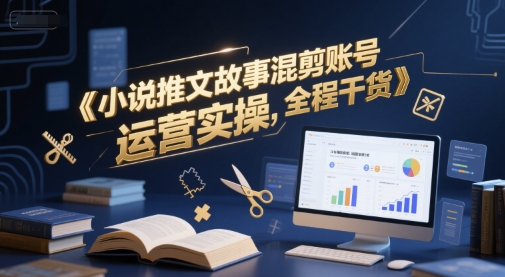 小说推文故事混剪账号运营实操，全程干货-吾藏分享