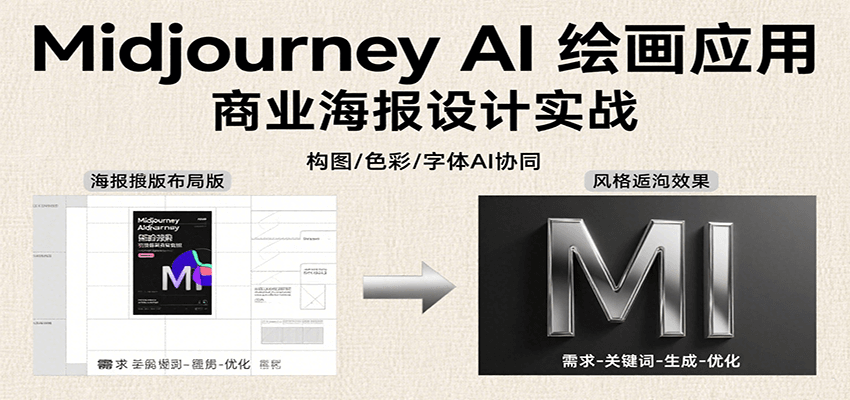 Midjourney AI绘画应用，关键词指令解析、漫画头像制作、海报设计、3D人物生成等-吾藏分享