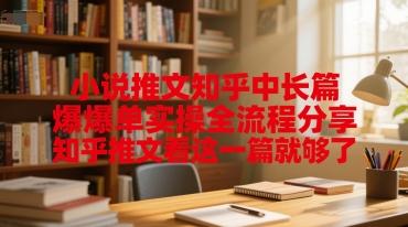 小说推文知乎中长篇爆单实操全流程分享，知乎推文看这一篇就够了-渝渝网创