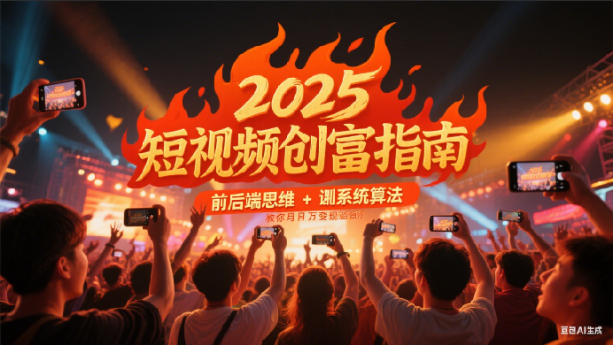 2025短视频创富指南，前后端思维 + 系统算法，教你月入过万变现路径-吾藏分享