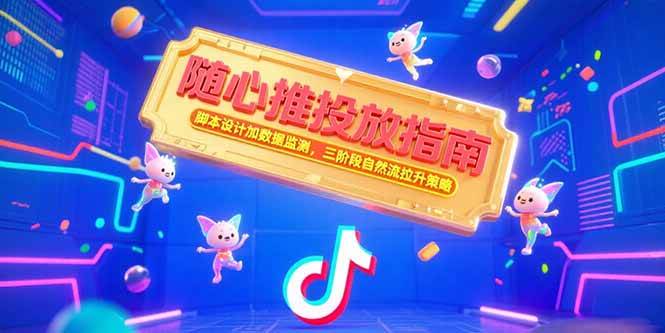 （15291期）随心推投放指南，脚本设计加数据监测，三阶段自然流拉升策略-吾藏分享