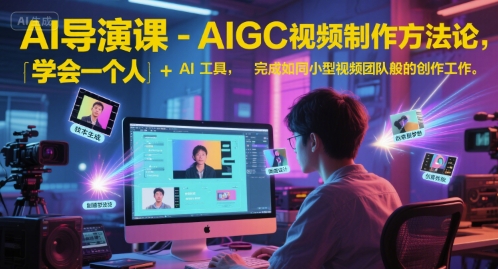 AI导演课-AIGC视频制作方法论，学会一个人+AI工具，完成如同小型视频团队般的创作工作，实现导演梦-吾藏分享